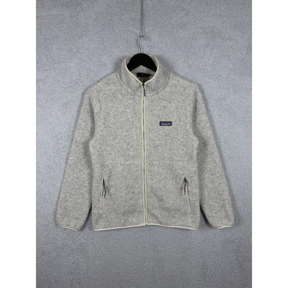 Patagonia Jacket Womens Sz S Off White Wool Fleece Sherpa Outdoor Sweater 22925 - Picture 1 of 8